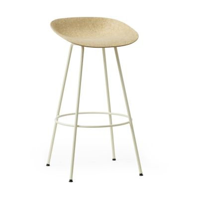 Normann Copenhagen Mat Barstool baarijakkara 75 cm Hemp-cream steel