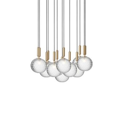 Nuura - Miira 13 Large Chandelier Brass/Optic Clear Nuura