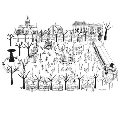 Olle Eksell Kuninkaallinen puutarha juliste 50x70 cm | Alk. 30,15 €