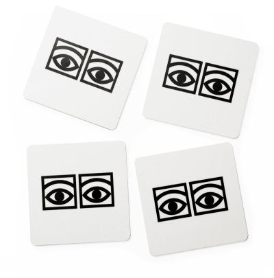 Olle Eksell Ögon lasinalusta 4-pack valkoinen | Alk. 24,00 €