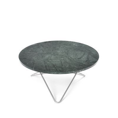 OX Denmarq O Table -sohvapöytä marmori vihreä, ruostumattomasta teräksestä valmistettu jalusta | Alk. 895,00 €