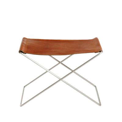 OX Denmarq OX Stool -rahi Nahka cognac, ruostumaton teräs