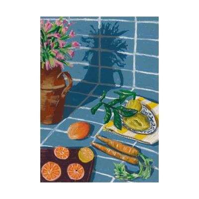 Paper Collective Composition in Blue -juliste 70 x 100 cm