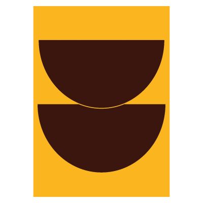Paper Collective Half Circles II juliste keltainen 50x70 cm | Alk. 34,90 €