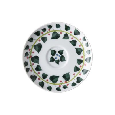 Rosenthal Magic Garden Foliage -espressokupin aluslautanen 12 cm Valkoinen-vihreä | Alk. 11,00 €