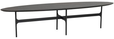 Rowico Colton ovaali sohvapöytä 180x50 cm musta | Alk. 519,00 €