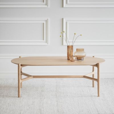 Rowico Holton sohvapöytä ovaali 130x65 cm tammi | Alk. 519,00 €