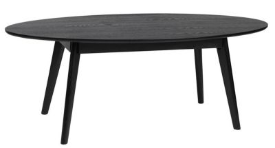 Rowico Yumi sohvapöytä ovaali 130x65cm musta saarniviilu | Alk. 309,00 €