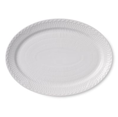 Royal Copenhagen White Fluted Half Lace ovaali tarjoilulautanen 28 cm | Alk. 43,90 €