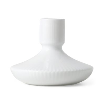 Royal Copenhagen White Fluted kynttilänjalka 8 cm Valkoinen | Alk. 49,90 €
