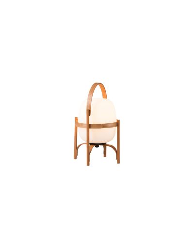 Santa & Cole - Cestita Batería ToGo Pöytävalaisin Wood/White Opal Glass | Alk. 678,00 €