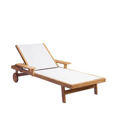 Skargaarden Djurö aurinkotuoli Batyline white, tiikki | Alk. 1 410,09 €