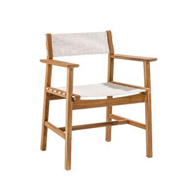 Skargaarden Djurö nojatuoli Batyline white, tiikki | Alk. 670,09 €