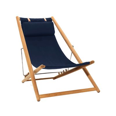 Skargaarden H55 lepotuoli tiikki Agora Nautic navy blue | Alk. 456,17 €
