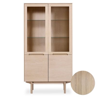 Skovby, Sm307 Vitriinikaappi Tammi Valkoinen öljy 98X41X182Cm | Alk. 2 150,00 €