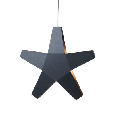 SMD Design Adventti Tähti Adventtitähti Harmaa, 40 cm, vaaleanharmaa kangasjohto