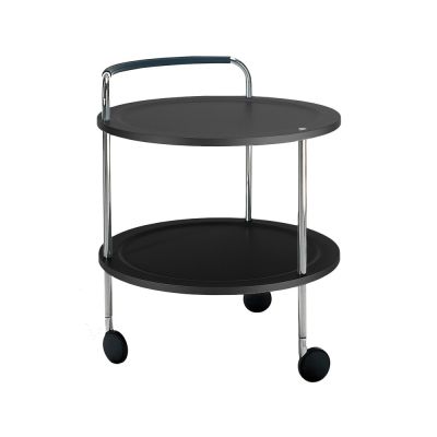SMD Design Trolley Round basic -tarjoiluvaunu Tummanharmaa, kromirunko | Alk. 369,90 €