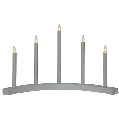 Star Trading Accent-kynttelikkö, 5-lamppuinen, harmaa | Alk. 52,00 €