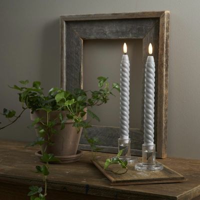 Star Trading Flamme Swirl LED-antiikkikynttilä 2kpl harmaa | Alk. 11,50 €