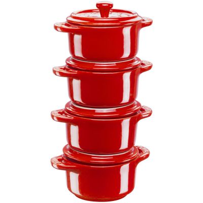 Staub Minipannu 4 kpl, punainen | Alk. 81,00 €
