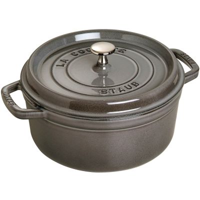 Staub Pyöreä kattila 24 cm 3,8 L, grafiitinharmaa | Alk. 199,00 €