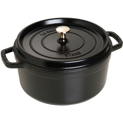 Staub Pyöreä kattila 26 cm 5,2 L, musta | Alk. 234,00 €