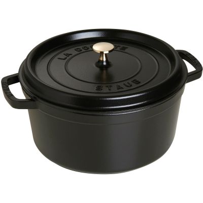 Staub Pyöreä kattila 28 cm 6,7 L, musta | Alk. 249,00 €