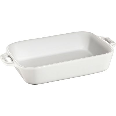 Staub Suorakulmainen uuninkestävä vuoka 20 x 16 cm, valkoinen | Alk. 24,00 €