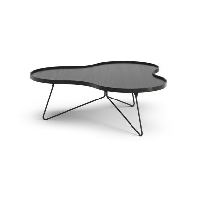 Swedese Flower mono pöytä 107 x 114 cm H39 cm Saarni mustaksi kuuultomaalattu | Alk. 1 304,00 €