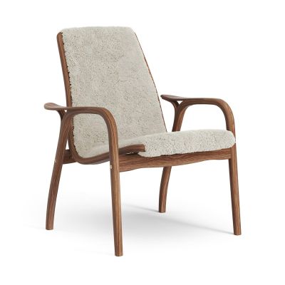 Swedese Laminett nojatuoli öljytty saksanpähkinä/lampaannahka Moonlight (beige) | Alk. 2 059,00 €