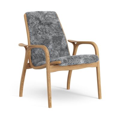 Swedese Laminett nojatuoli öljytty tammi/lampaannahka Scandinavian Grey (harmaa) | Alk. 1 799,00 €