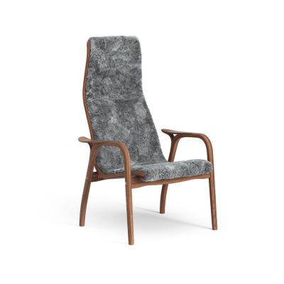 Swedese Lamino nojatuoli Lampaannahka scandinavian grey, lakattu saksanpähkinä | Alk. 2 063,00 €