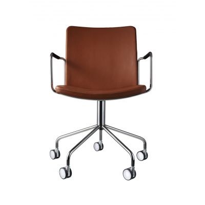 Swedese Stella toimistotuoli Elmosoft 33004 ruskea-kromi | Alk. 1 079,00 €