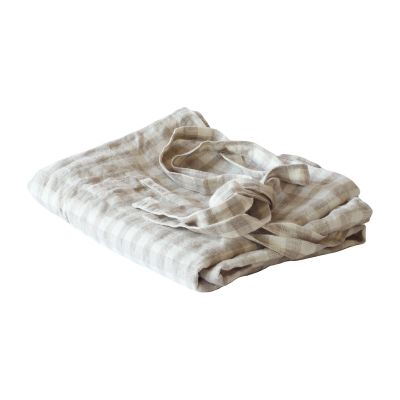 Tell Me More Gingham-ruudullinen esiliina 90 x 75 cm Natural | Alk. 21,00 €