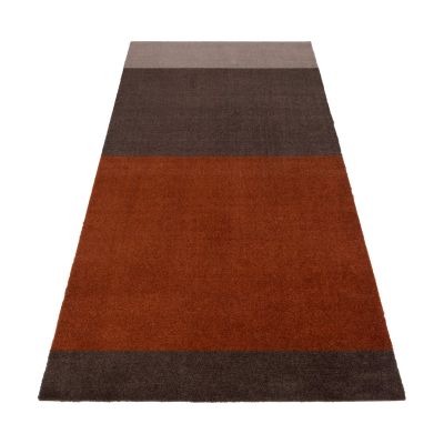 tica copenhagen Stripes by tica, vaakasuuntainen, käytävämatto Brown-terrakotta, 90 x 200 cm | Alk. 193,20 €