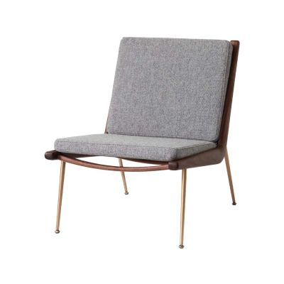 &Tradition Boomerang HM1 -nojatuoli Kangas hallingdal 130 harmaa, öljytyt saksanpähkinäjalat | Alk. 2 725,00 €