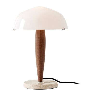 &Tradition Herman SHY3 -pöytävalaisin walnut & cream marble, tekstiilijohto | Alk. 362,00 €