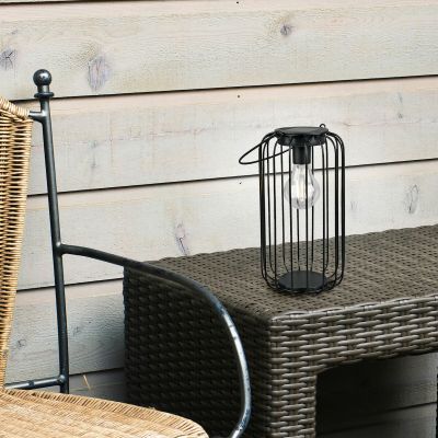 Trio Cotoca aurinkokennopöytävalaisin mattamusta