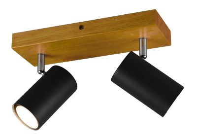 Trio Marley spotti 2-os. GU10 mattamusta/puu | Alk. 39,90 €