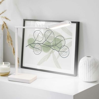 Trio Pavia LED-pöytävalaisin mattavalkoinen