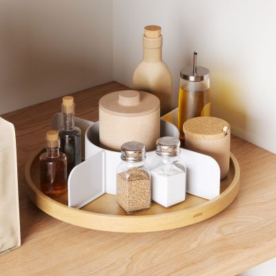 Umbra Bellwood Lazy Susan pyörivä tarjotin luonnonväri/valkoinen | Alk. 50,00 €
