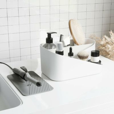 Umbra Glam hiusvälineiden säilytyslaatikko valkoinen/hiili | Alk. 40,00 €