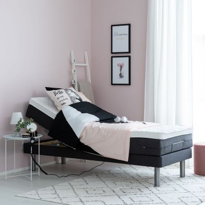 Unia 100 moottorisänkypaketti 90x200 cm, 8cm prof vm, metallijalat