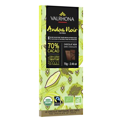 Valrhona Andoa 70% suklaalevy, 70 g | Alk. 13,00 €