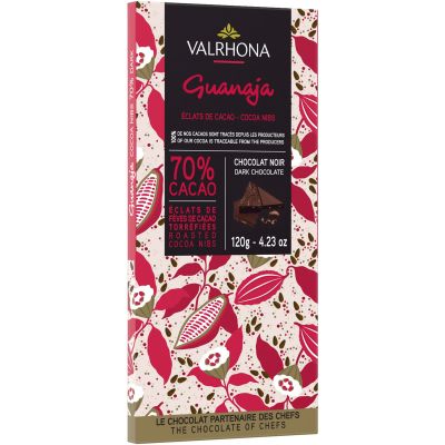Valrhona Guanaja Cocoa Nibs 70 % suklaalevy, 120 g | Alk. 13,00 €