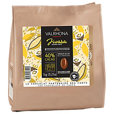Valrhona Jivara maitosuklaanappi 40 %, 1 kg | Alk. 54,00 €