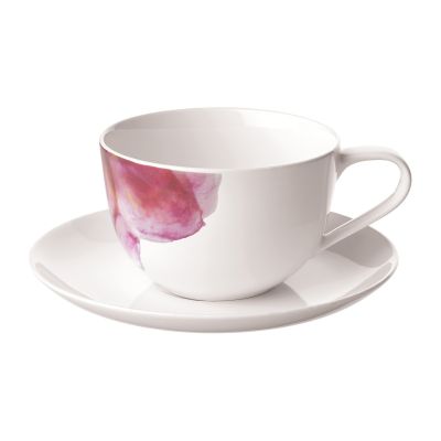 Villeroy & Boch Rose Garden -kuppi ja aluslautanen Valkoinen | Alk. 36,90 €