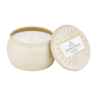 Voluspa Vermeil Mini Tin tuoksukynttilä 25 tuntia Coconut Papaya | Alk. 15,00 €