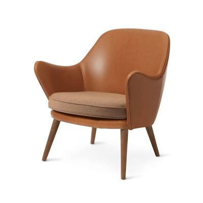 Warm Nordic Dwell loungetuoli Nahka silk 0250/sprinkles 254 camel/latte, jalat savutammea | Alk. 2 713,50 €