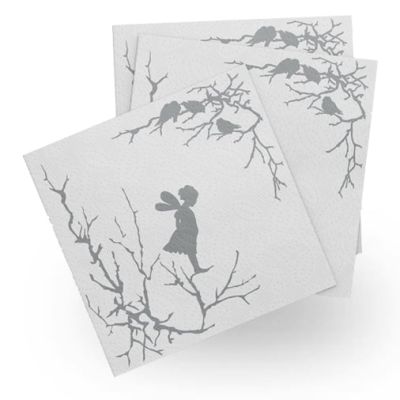 Wik & Walsøe Alv paperiservetit 20-pakkaus Valkoinen-harmaa | Alk. 6,30 €